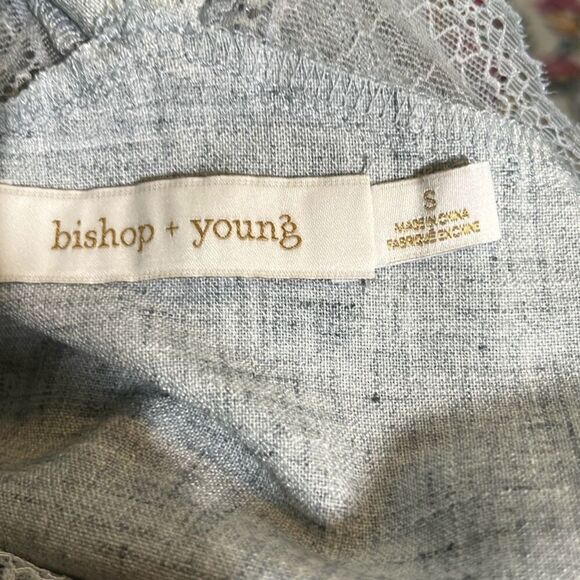 bishop + young Light Gray Cami/Tank with Lace New S - Picture 6 of 9